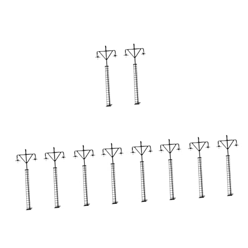 DIYEAH 10 STK Modell Gartenleuchte Mini-Straßenlaternen Mini-Simulationslichtmodell Modellbahnbeleuchtung Modellbahnzubehör Mini-Lampendekor Mini-Eisenbahn-Lichtmodelle Edelstahl Plus abs von DIYEAH