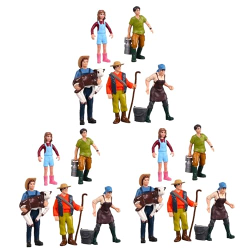 DIYEAH 15 STK Charaktermodell Welt Spielen Mini Figur Modelle Anlage Aktion Menschlich Menschen Layout-Requisiten Architektur-Layout-Spielzeug Vinyl von DIYEAH