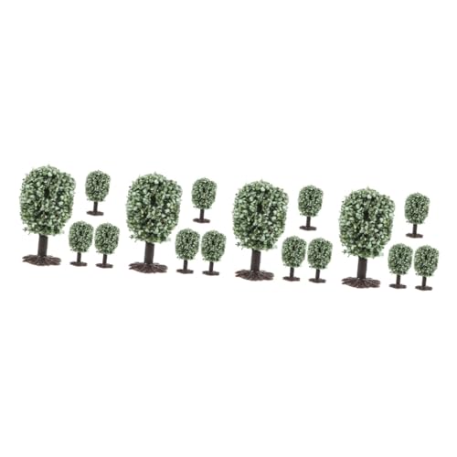 DIYEAH 16 Stück Eiförmiger Baum Grünes Dekor Künstlicher Baum Miniaturen Gefälschter Baum Grüner Landschaftsbaum Simulationspflanzenmodell Sandtisch DIY Modell Mini von DIYEAH