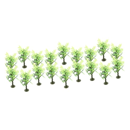 DIYEAH 18 Stück Mikro Landschaftsornament Modellbaum Miniaturbäume Baumschmuck Grüner Landschaftsbaum Mini Landschaftsbaum Modell Grüne Landschaft Landschaftsmodell Mini Bäume von DIYEAH