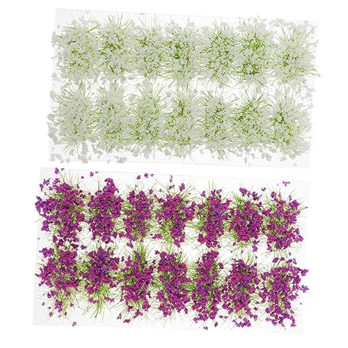 DIYEAH 2 Kisten Grasschuppen scheibengardinen kunstpflanze Artificial Grass Modellbau Landschaft Statisches Grasbüschelmodell Grashaufen-Modell Kunstrasen gefälschtes Grasmodell Harz von DIYEAH