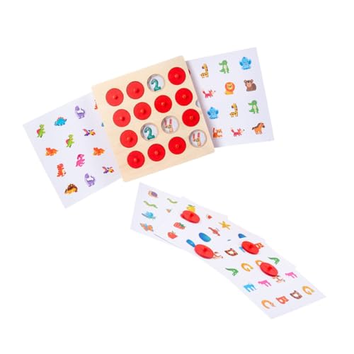 DIYEAH 2 Sätze Memory-schach-trainingsspielzeug Memory-spiel Aus Holz Kognitionsspielzeug Für Kinderaccessoire Memory-passendes Speicher Schachbrett Kinderzubehör Papier von DIYEAH