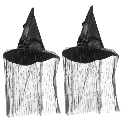 DIYEAH 2 Stück Hexenhut Hexen Requisite Neuheit Halloween Hut Halloween Requisite Cosplay Hut Hexen Dekor Dekorativer Halloween Hut Verschleißfester Halloween Hut von DIYEAH