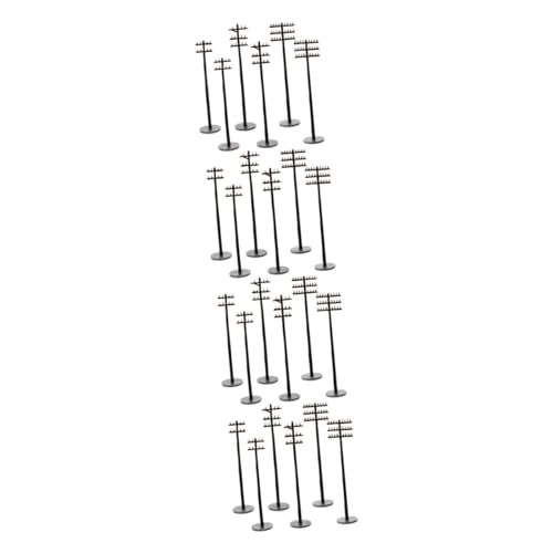 DIYEAH 24 STK Mikrolandschafts-Telefonmast Miniatures modeleisenbahnen Sandtisch Telegrafenmasten Zubehör für Sandtischszenen Bausatz deko Telegrafenmast Miniaturmodell DIY-Versorgung Abs von DIYEAH