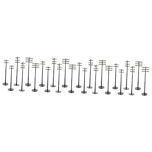 DIYEAH 24 STK Mikrolandschafts-Telefonmast Modelleisenbahn Verkehr Mini Landschaftsdekor geldschrank bastelmaterial Modell Mikro-Telegrafenmasten Modelle von Straßentelegrafenmasten Abs von DIYEAH