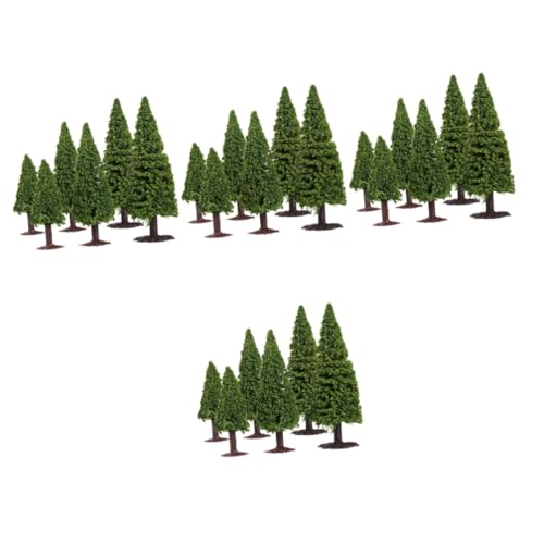 DIYEAH 24 STK Modellkiefer Modelleisenbahn Baum Landschaft Architektur Baum Künstlicher Mini-Weihnachtsbaum Künstlicher Minibaum Wargame-bäume-Modell Mikro-landschaftsbaumdekoration von DIYEAH