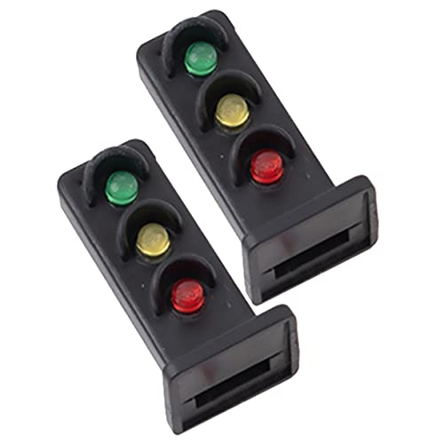 DIYEAH 2St modellbahn Lichter Mini-Deko-Requisite Verkehrssignal-Modellspielzeug Ampellampe Signale Katalog signalpfeife signalleuchte leichte Verzierung Zuganlage Lichtmodell Metall von DIYEAH