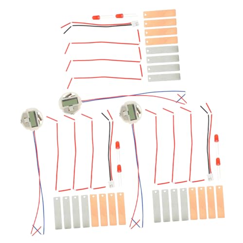 DIYEAH 3 Sätze Fruchtbatterie-Experiment Batteriewissenschaftliches Spielzeug Wissenschaftliches Experimentierset Kartoffel-Batterie-kit Wissenschafts-kit Batterie-kit Für Obst Metall von DIYEAH