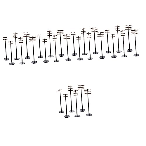 DIYEAH 30 STK Mikrolandschafts-telefonmast Sandtisch Telegrafenmasten Telegrafenmast Modell Kleiner Telegrafenmast Mini Telefonspielzeug Für Kinder Modelleisenbahnzubehör Messgerät Abs von DIYEAH