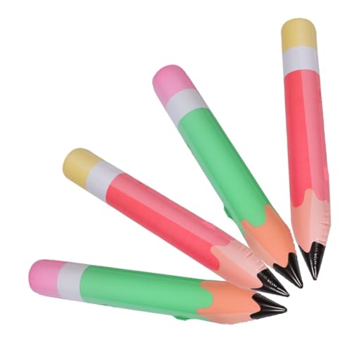 DIYEAH 4 Stück Aufblasbares Bleistift Spielzeug Schulanfang Dekoration Klassenzimmer Dekoration Jumbo Bleistift Ballon Aufblasbarer Bleistift Großer Aufblasbarer Bleistift von DIYEAH