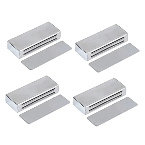 DIYEAH 4 Stück Magnetische Anziehungskraft Schrankmagnete Schranktürmagnete Türschnäpper Türriegel Schrankschnäpper Magnetischer Türschnäpper Schrankriegel Silberfarben von DIYEAH