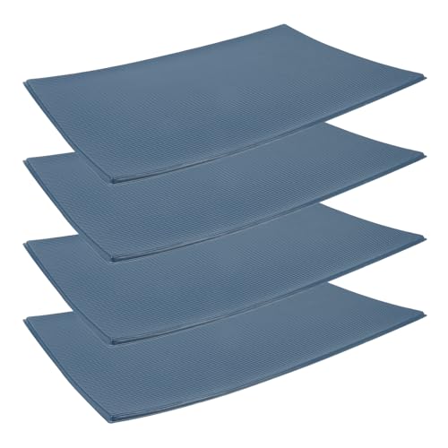 DIYEAH 4 Stück Mini-Dachziegel Miniaturhaus Bodenbelag für Puppenhäuser Puppenhausboden abziehen und aufkleben Bausand scheibengardinen DIY Dachziegel Mini-Hausdachziegel PVC Navy von DIYEAH