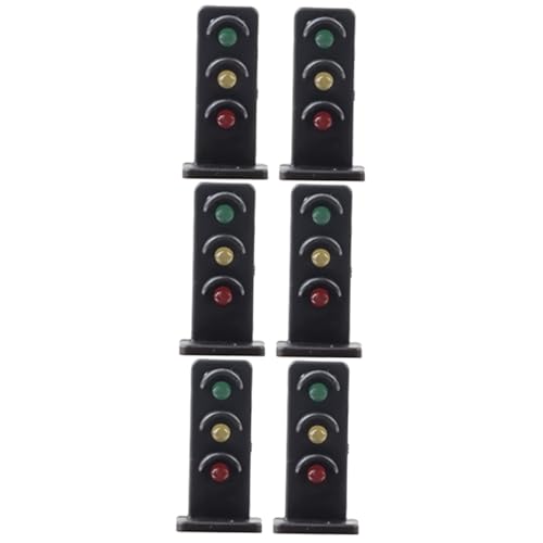 DIYEAH 6 Stk Modellbahn Lichter Miniaturen Leichtes Zugmodell Lampenmodell Ampel Dekor Mini-eisenbahnlichter Verkehrszeichen Für Zugdekor Mini-hausversorgung Ampelmodelle Ampeln Metall von DIYEAH