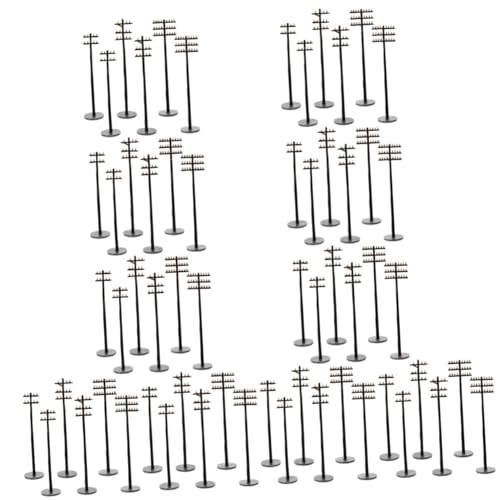 DIYEAH 60 Stück Mikro Landschaftsgarten Kinderspielzeug Telegrafenmast Modell Telegrafenmasten Miniaturmodell Kunststoff Telegrafenmasten Modelle Mikro Landschaft Sand von DIYEAH