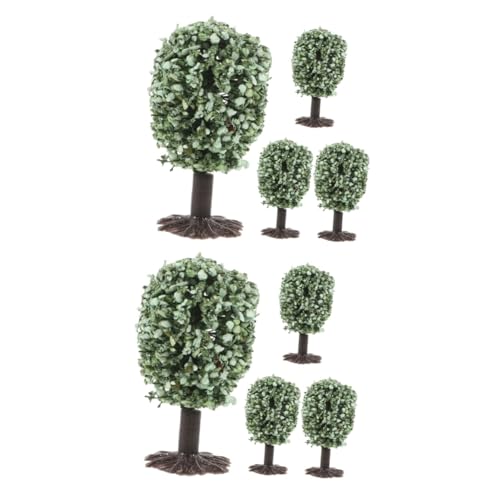 DIYEAH 8 Stück Eiförmiger Baum Künstlicher Baum Grünes Dekor Miniaturen Künstlicher Baum Spielzeugbäume Mini Landschaftsdekor Miniaturbäume Zuglandschaft Baummodellbäume Mini von DIYEAH