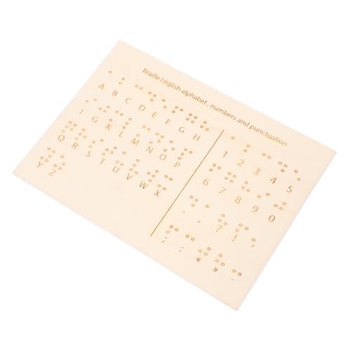 DIYEAH Blindenschrift Lernausrüstung Zubehör Für Blinde Lerntafel Für Blinde Zubehör Für Blinde Gadgets Für Blinde Holz Lerntafel Braille Bücher Braille Buchstabentafeln von DIYEAH