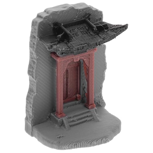 DIYEAH Mikro-landschaftsverzierung Miniatur-Torii-Tor Mini-gartentöpfe Miniatur-pflanzgefäße Statue Im Zen-Stil Miniatur-Zen-Statue Miniaturarchitektur Gartenmikrolandschaft Grey Plastik von DIYEAH