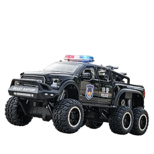 DIYUHUO FOR 1/24F150 Polizeiauto 110 Geländewagen Druckguss Auto Nachahmung Echtes Auto Modell Spielzeug Sammlung Geschenk (Schwarz) von DIYUHUO