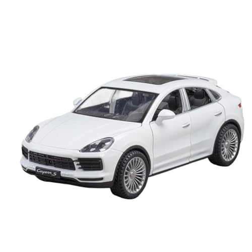 DIYUHUO for 1/24 Cayenne Simulation Legierung Auto Modell Spielzeug Ornament(White) von DIYUHUO