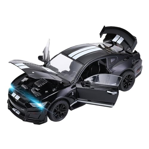 DIYUHUO Für 1/18 Mustang Sportwagen Modell Ornamente Simulation Auto Modell Spielzeug Sammlung Geschenk (Schwarz) von DIYUHUO