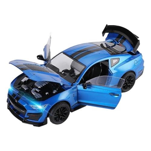 DIYUHUO Für 1/18 Mustang Sportwagen Modell Ornamente Simulation Auto Modell Spielzeug Sammlung Geschenk (blau) von DIYUHUO