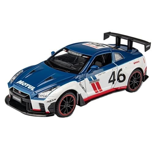 DIYUHUO Für 1/22 Simulationslegierung, japanischer Kriegsgott GTR Supercar-Modell-Spielzeugsammlung (blau) von DIYUHUO