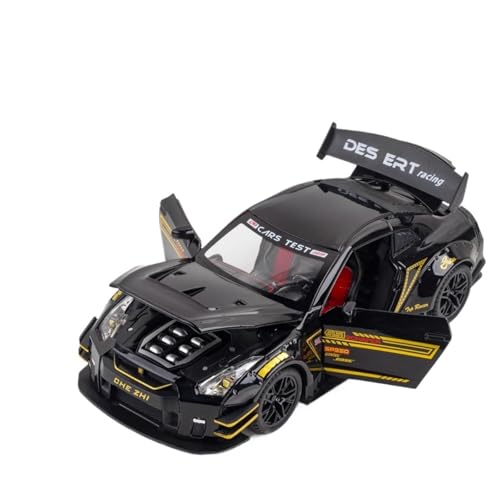 DIYUHUO Für 1/24 Simulation Alloy GTR Japanisches Rennmodell Spielzeugsammlung (schwarz) von DIYUHUO