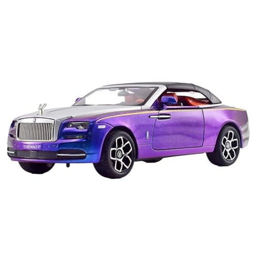 DIYUHUO Für 1/24 Simulation Shadow Legierung Von Automodellen Kollektion Ornament Toy Car(Purple) von DIYUHUO