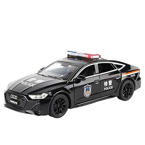 DIYUHUO for 1/32 Simulation Legierung RS7 Polizeiauto Modell Spielzeug Sammlung(Black) von DIYUHUO