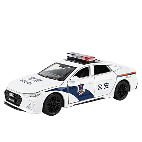 DIYUHUO for 1/32 Simulation Legierung RS7 Polizeiauto Modell Spielzeug Sammlung(White) von DIYUHUO