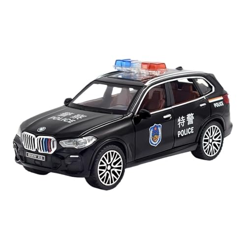 DIYUHUO Für 1/32 Simulation Legierung X5 Polizeiauto Modell Spielzeugsammlung (schwarz) von DIYUHUO