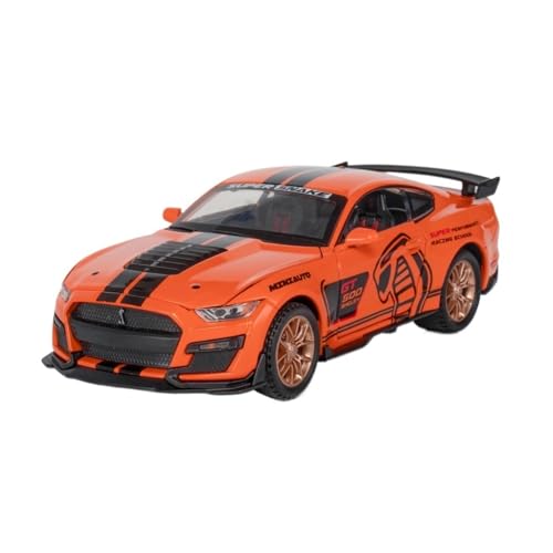 DIYUHUO Für Mustang GT Alu-Auto-Modell 1:32, Legierungsauto, imitiert echtes Auto-Modell, Spielzeug-Sammlung, Geschenk (orange) von DIYUHUO