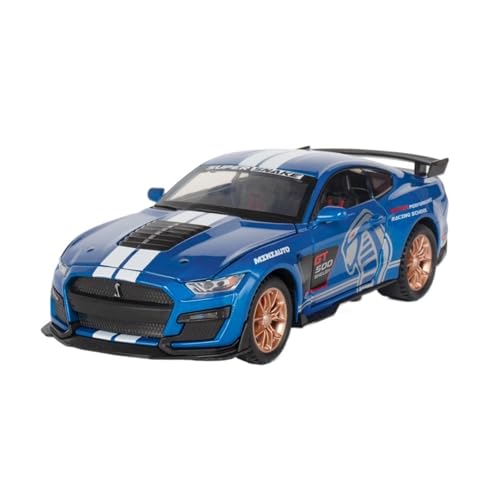 DIYUHUO Für Mustang GT Alu-Auto-Modell 1:32 Legierung Auto imitiert echtes Auto Modell Spielzeug Sammlung Geschenk (blau) von DIYUHUO