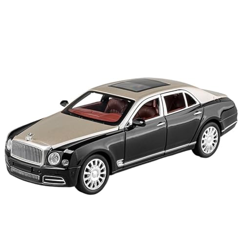 DIYUHUO Für Simulation 1/24 Mulsanne Mit Sternenhimmel Top Automodell Legierung Sound Und Leichtes Spielzeug (Gold) von DIYUHUO