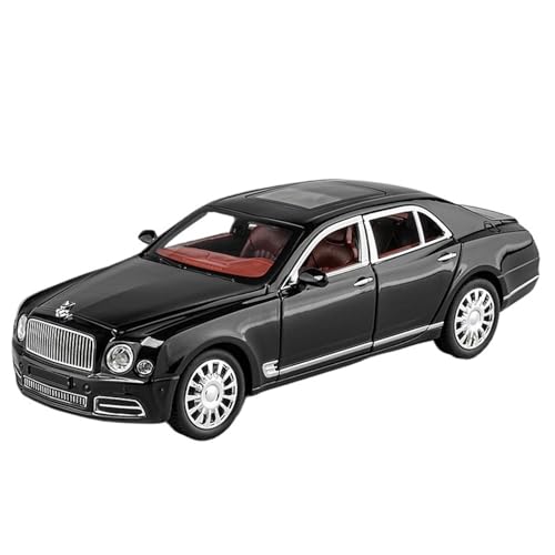 DIYUHUO Für Simulation 1/24 Mulsanne Mit Sternenhimmel Top Legierung Automodell Sound Und Leichtes Spielzeug (Schwarz) von DIYUHUO