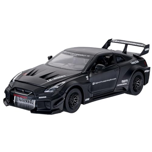 DIYUHUO Für Spielzeugverzierung des japanischen Modells GTR Simulationslegierung 1/32 (Schwarz) von DIYUHUO