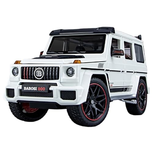 DIYUHUO Für die Simulation 1/18 von Babos G800 Modellauto aus Legierung Offroad mit Sound Feedback und Hellem Türöffner Hängespielzeug Ornament (Weiß) von DIYUHUO