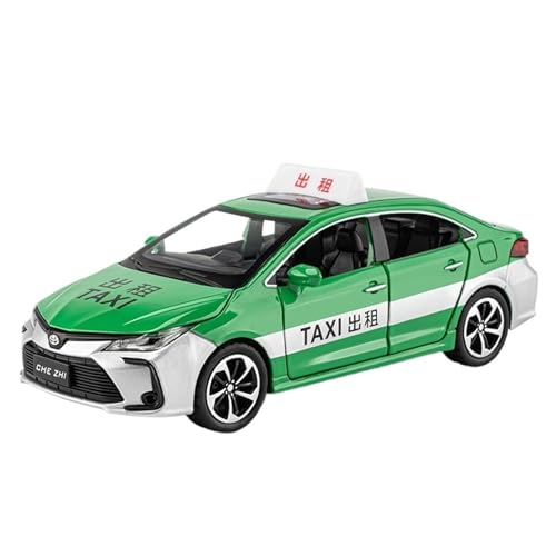 DIYUHUO Für die Simulation 1/32 Corolla TAXI Taxi Spielzeugauto aus Legierung (Grün) von DIYUHUO