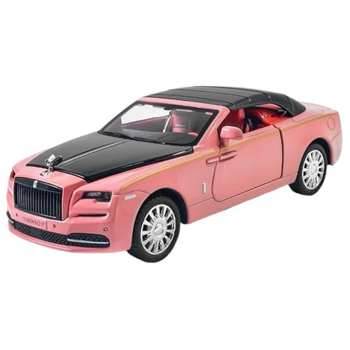 DIYUHUO Für die Simulation 1/32 des Modells eines Autos aus Legierung Convertible Yaoying Ornament für Auto Spielzeug mit Türöffnung Sound und Licht Feedback (Pink) von DIYUHUO