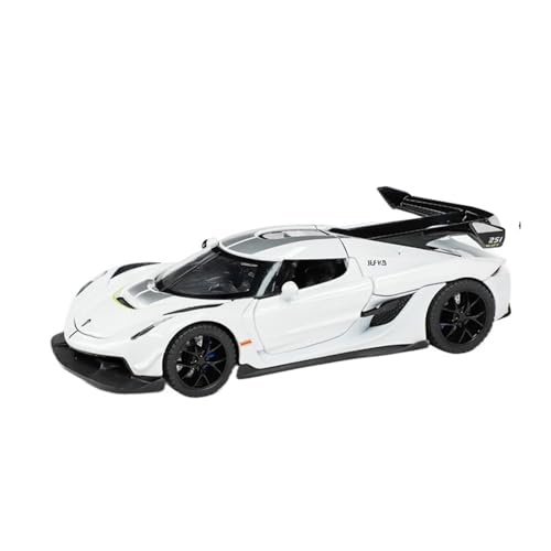 DIYUHUO Koenigsegg Jesko Sportwagen-Modell-Spielzeugsammlung aus 1/32 Simulationslegierung (weiß) von DIYUHUO