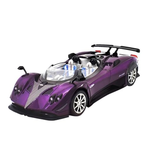 DIYUHUO Pagani Zongta HP Sportwagen-Modell-Spielzeug-Ornament aus 1/24 Simulationslegierung, Violett von DIYUHUO