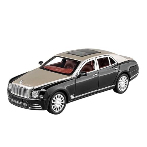 DIYUHUO for 1/22 Mulsanne Auto Modell Casting Auto Spielzeug Ornamente Präsentieren(Gold Black) von DIYUHUO