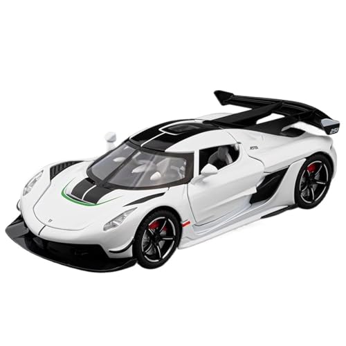 DIYUHUO for 1/22 Simulation Koenigsegg JESCO Legierung Sportwagen Modell Ornament Spielzeugauto(White) von DIYUHUO