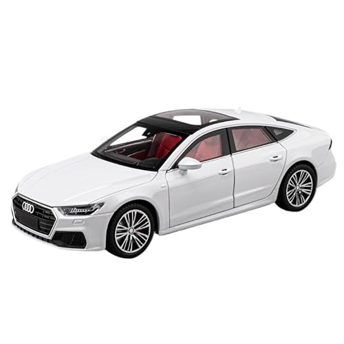 DIYUHUO for 1/24 A7 Legierung Spielzeugauto Simulation Auto Modell Ornament(White) von DIYUHUO