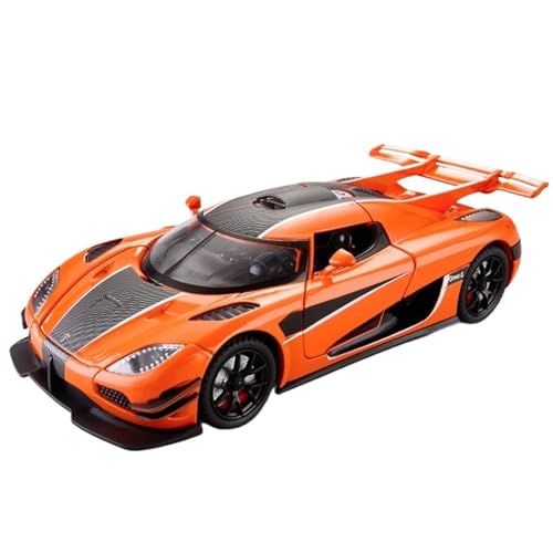 DIYUHUO for 1/24 Koenigsegg One1 Simulation Legierung Supercar Auto Modell(Orange) von DIYUHUO