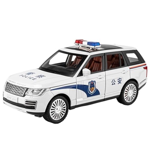 DIYUHUO for 1/24 Range Rover Polizeiauto Legierung Auto Modell Spielzeug Sammlung(White) von DIYUHUO