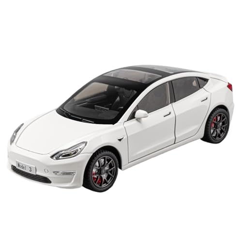 DIYUHUO for 1/24 Simulation Legierung Modell 3 Auto Modell Spielzeug Ornament(White) von DIYUHUO