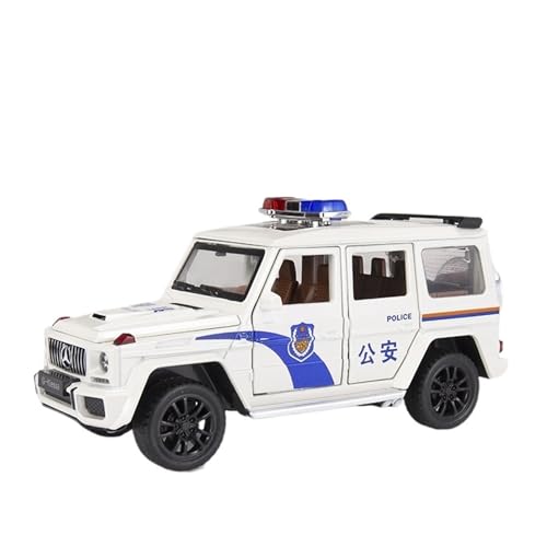 DIYUHUO for 1/32 G63 Polizeiauto Simulation Legierung Auto Modell Spielzeug Sammlung(White) von DIYUHUO