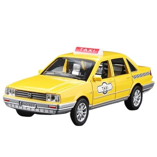 DIYUHUO for 1/32 Simulation Santana Nostalgisches Taxi Legierung Auto Modell Spielzeug(Yellow) von DIYUHUO