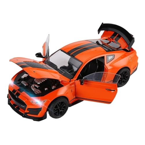 For 1/18 Mustang Sportwagen Modell Ornamente Simulation Auto Modell Spielzeug Sammlung Geschenk(Orange) von DIYUHUO